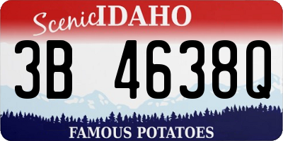 ID license plate 3B4638Q