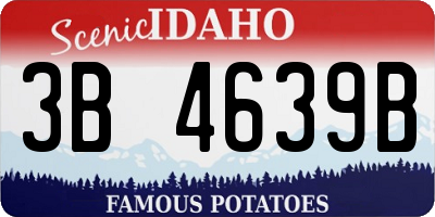 ID license plate 3B4639B