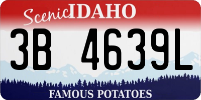 ID license plate 3B4639L