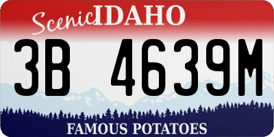 ID license plate 3B4639M