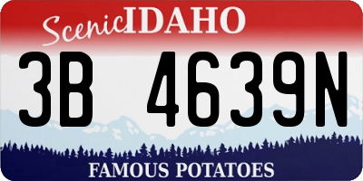 ID license plate 3B4639N
