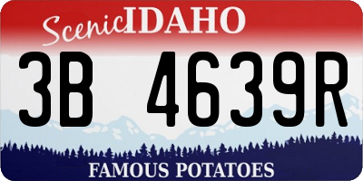 ID license plate 3B4639R