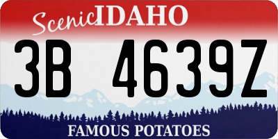 ID license plate 3B4639Z