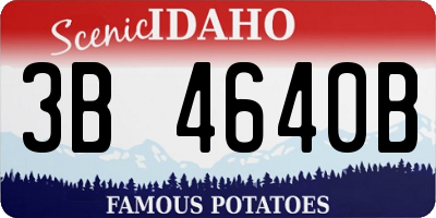 ID license plate 3B4640B
