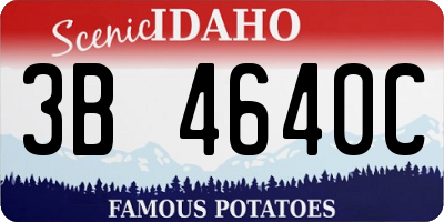 ID license plate 3B4640C