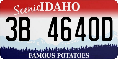 ID license plate 3B4640D