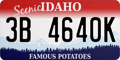 ID license plate 3B4640K