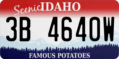 ID license plate 3B4640W