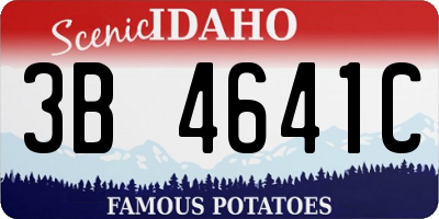ID license plate 3B4641C
