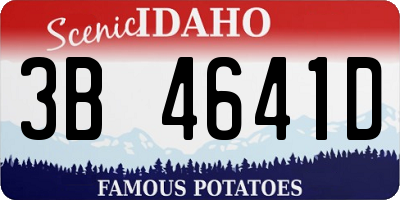 ID license plate 3B4641D