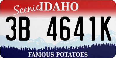 ID license plate 3B4641K