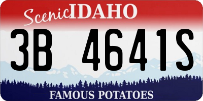 ID license plate 3B4641S