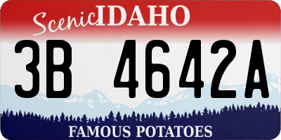 ID license plate 3B4642A