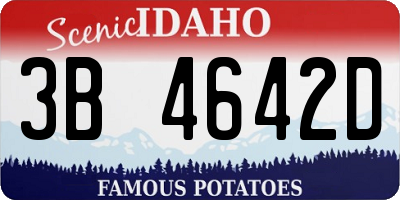 ID license plate 3B4642D