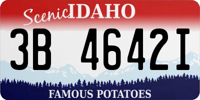 ID license plate 3B4642I