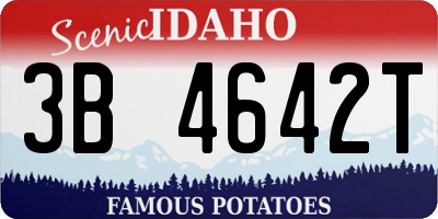 ID license plate 3B4642T