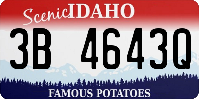 ID license plate 3B4643Q