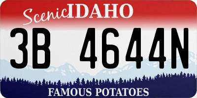 ID license plate 3B4644N