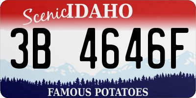 ID license plate 3B4646F