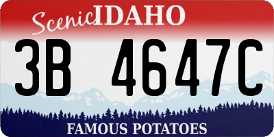 ID license plate 3B4647C