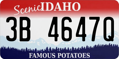 ID license plate 3B4647Q