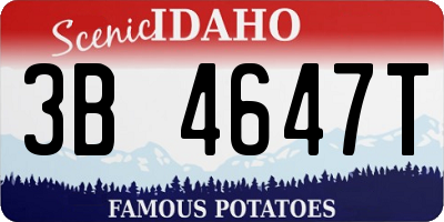 ID license plate 3B4647T
