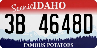 ID license plate 3B4648D