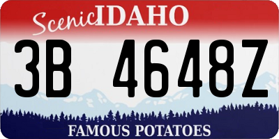 ID license plate 3B4648Z
