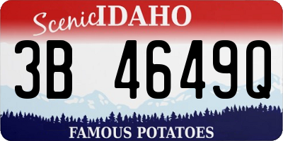 ID license plate 3B4649Q