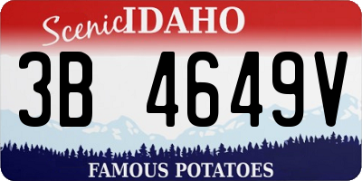 ID license plate 3B4649V