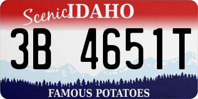 ID license plate 3B4651T
