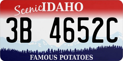 ID license plate 3B4652C
