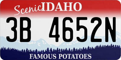 ID license plate 3B4652N