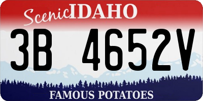 ID license plate 3B4652V