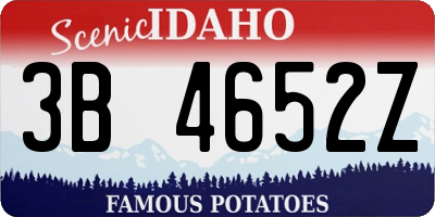 ID license plate 3B4652Z