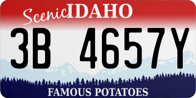 ID license plate 3B4657Y