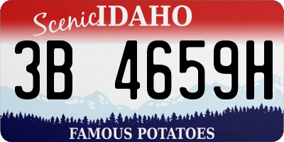 ID license plate 3B4659H