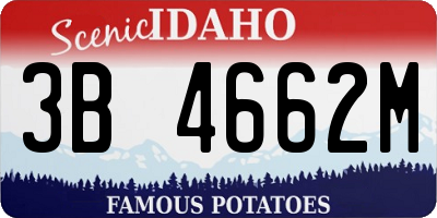ID license plate 3B4662M