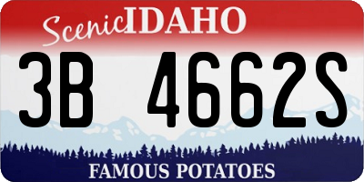 ID license plate 3B4662S
