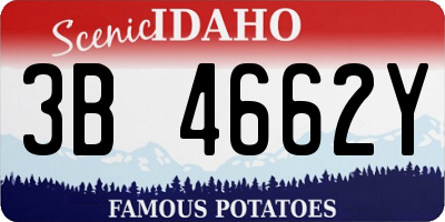 ID license plate 3B4662Y