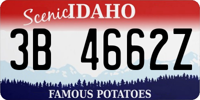 ID license plate 3B4662Z