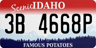 ID license plate 3B4668P