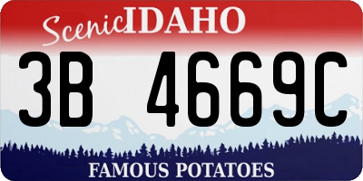 ID license plate 3B4669C
