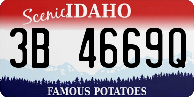 ID license plate 3B4669Q