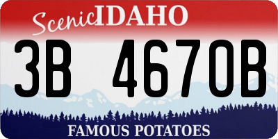 ID license plate 3B4670B