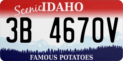 ID license plate 3B4670V
