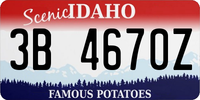 ID license plate 3B4670Z
