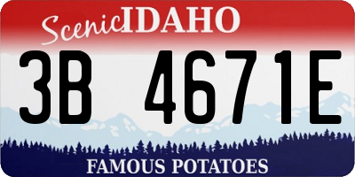ID license plate 3B4671E