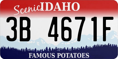 ID license plate 3B4671F