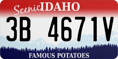 ID license plate 3B4671V